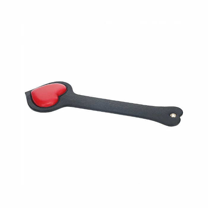 Shots Ouch! Milan Collection Bonded Leather Padded Heart Paddle For Impact Play