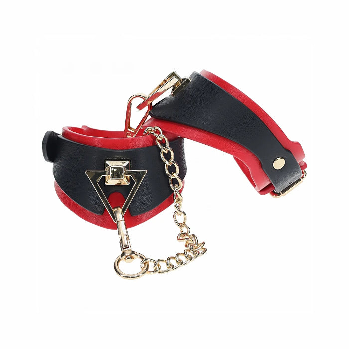 Shots Ouch! Milan Collection Bonded Leather Adjustable Wrist Cuffs
