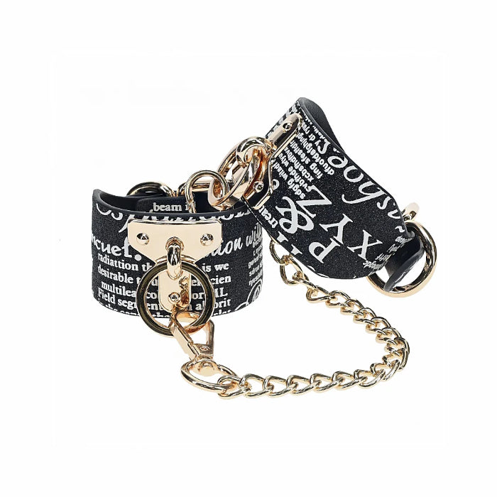 Shots Ouch! NY Collection Bonded Leather Adjustable Wrist Cuffs