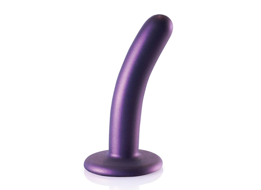 Shots Ouch Smooth Liquid Silicone Harnessable Suction Cup 5 Inch Dildo