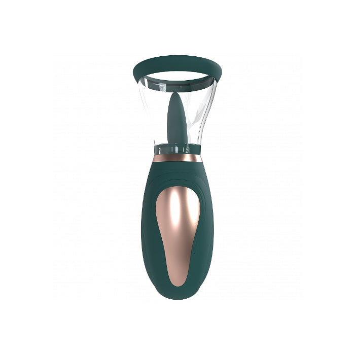 Shots Pumped Enhance Automatic Rechargeable Vulva & Breast Pump And Flicking Tongue Stimulator