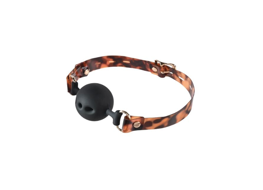 Sincerely, Sportsheets Amber Adjustable Tortoiseshell Breathable Silicone Ball Gag