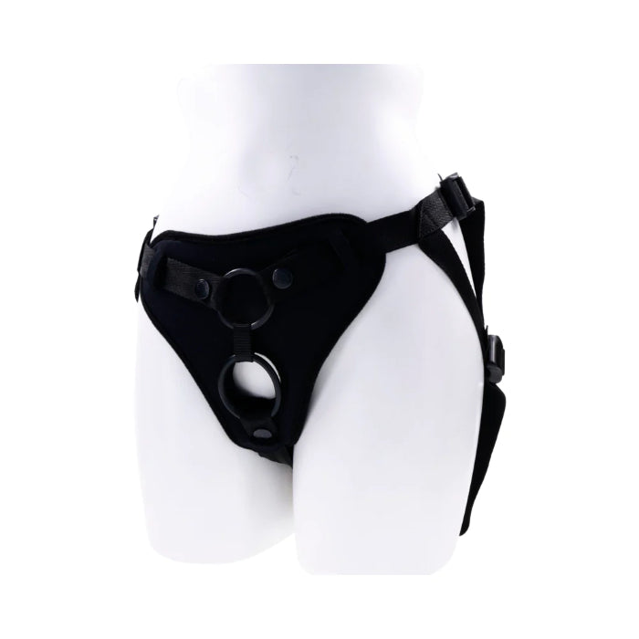 Sportsheets Dual Desires Adjustable Cloth Strap On Harness For Double Penetration