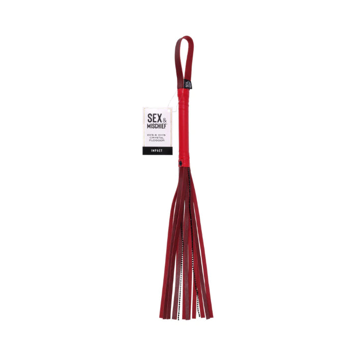 Sportsheets Sex & Mischief Ex's & Oh's Crystal Flogger For Impact Play