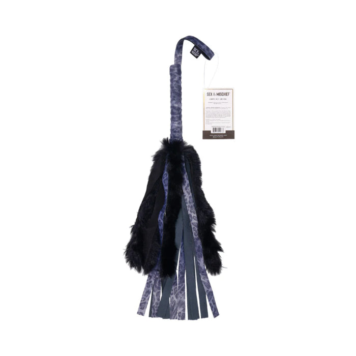 Sportsheets Sex & Mischief Cougar Animal Print Faux Fur Flogger For Impact Play