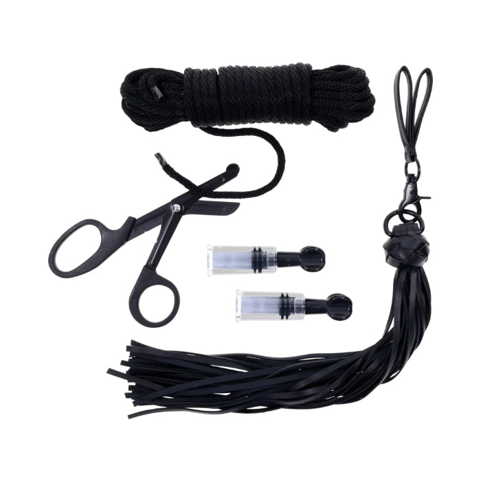 Sportsheets Tied and Twisted Bondage Kit Rope And Sensation 4 Piece Kit
