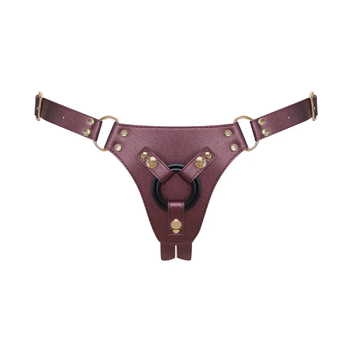 Strap-On-Me Leatherette Adjustable Harness Generous With Removable O-Ring