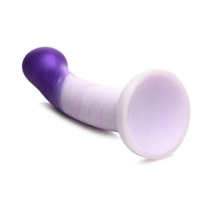 Strap U G-Swirl Curved G-Spot Harnessable Silicone Dildo With Suction Cup