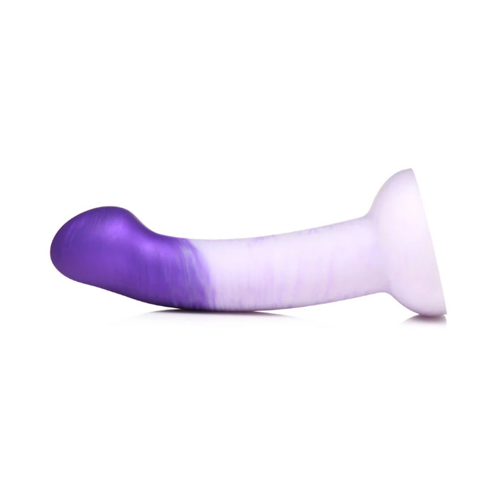 Strap U G-Swirl Curved G-Spot Harnessable Silicone Dildo With Suction Cup