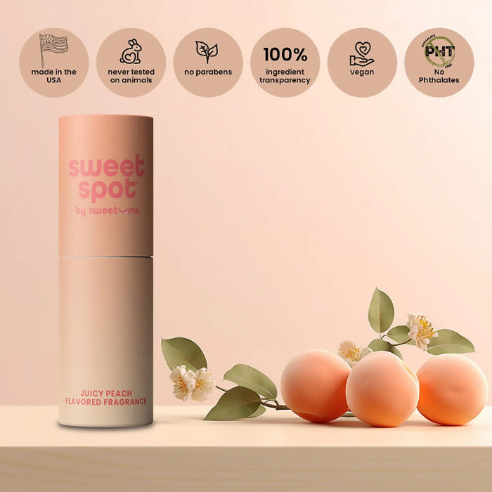 Sweetums Sweet Spot Flavored Vegan Solid Fragrance Stick Juicy Peach Flavored