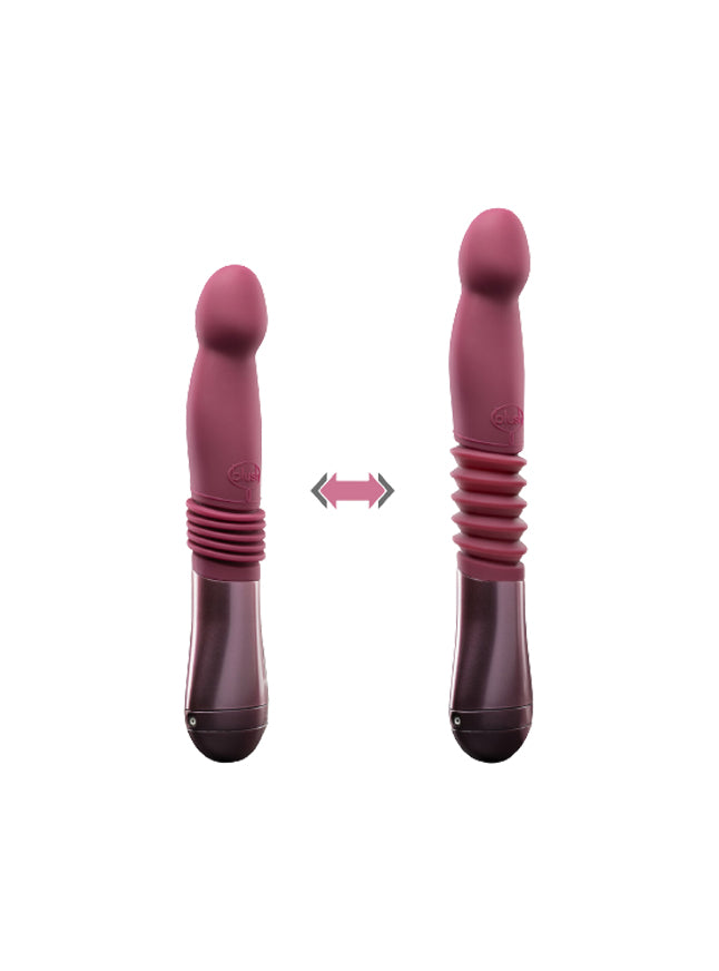 Temptasia Trixie Handheld Thrusting G-Spot Curved Smooth Dildo With Handle