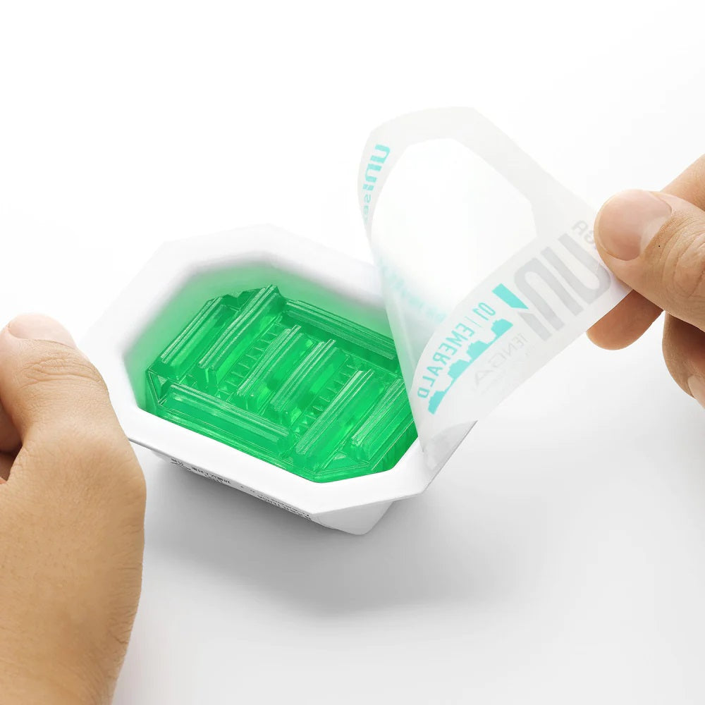 Tenga Uni Emerald Step Textured Finger Sleeve For Manual Stimulation And Stroking