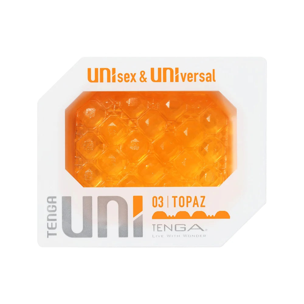Tenga Uni Topaz Round Textured Finger Sleeve For Manual Stimulation And Stroking