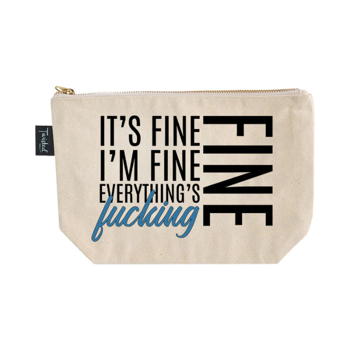 Twisted Wares It's Fine I'm Fine Everything's Fucking Fine Vinyl Lined Bag