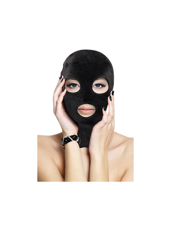 Velvet & Velcro Mask with Eye and Mouth Opening
