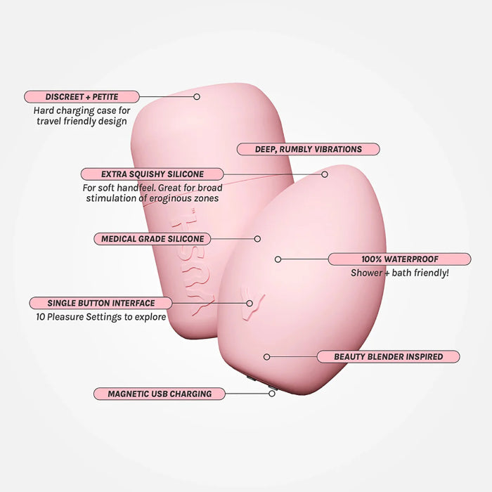 VUSH Plump Palm Discreet Squishy Silicone Vibrator