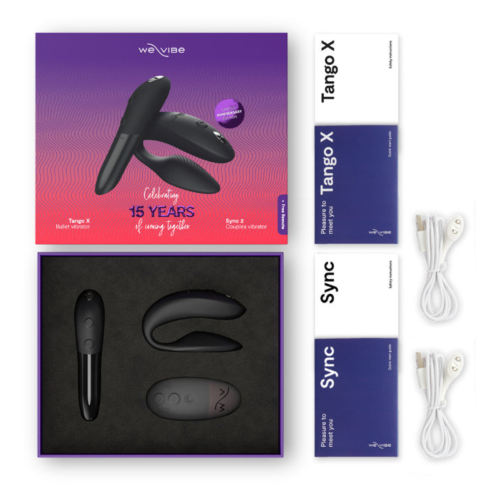 We-Vibe 15 Year Anniversary Collection Kit With Wearable Remote-Controlled Sync 2 And Tango X Bullet