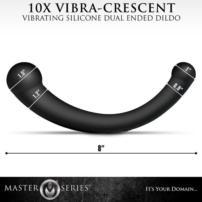 XR Master Series 10X Vibra-Crescent Silicone Dual Ended Rechargeable G-Spot Vibrator