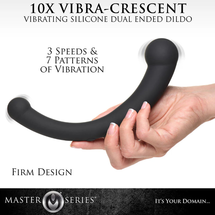 XR Master Series 10X Vibra-Crescent Silicone Dual Ended Rechargeable G-Spot Vibrator