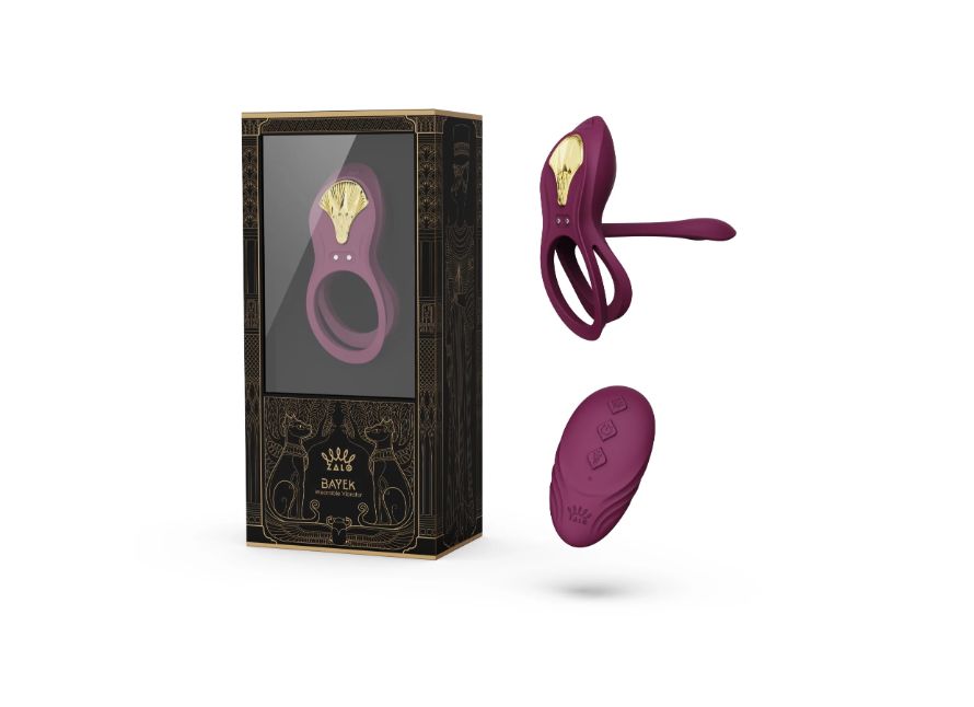 Zalo Bayek Vibrating App-Enabled Couples Ring With Extending Arm