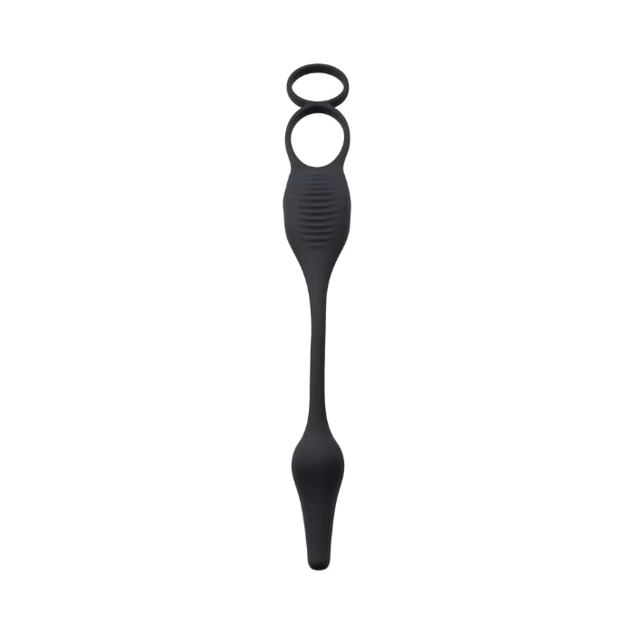 Zero Tolerance Plug & Tug Silicone Rechargeable Vibrating Cock Ring & Combination Butt Plug
