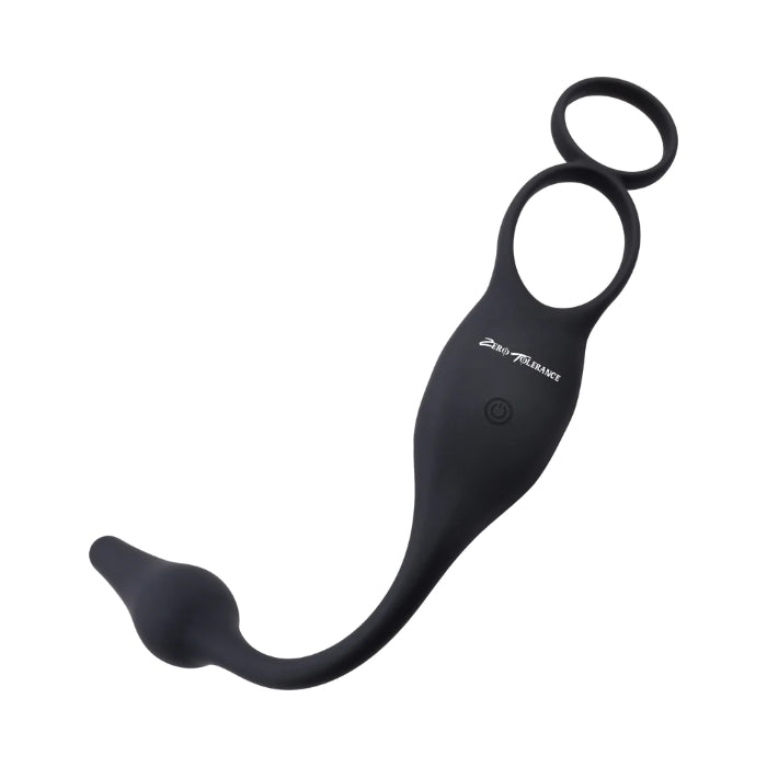 Zero Tolerance Plug & Tug Silicone Rechargeable Vibrating Cock Ring & Combination Butt Plug