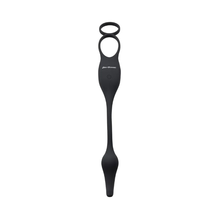 Zero Tolerance Plug & Tug Silicone Rechargeable Vibrating Cock Ring & Combination Butt Plug